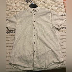 White Button Down with Black Detail